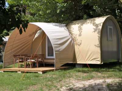 Campingplatz Glamping Gardasee mit Zelt mit Klimaanlage 