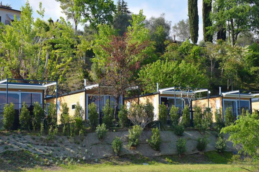Camping Lake Garda with lake view mobile home with covered terrace 13