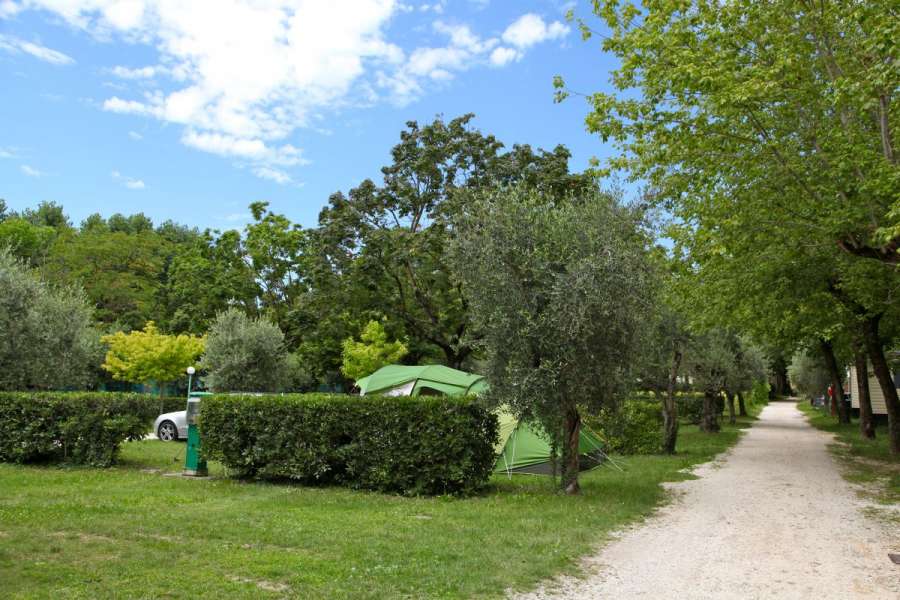Campingplatz Gardasee mit großen Stellplätzen und 10 Ampere Strom 