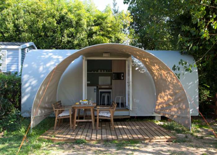 Campingplatz Glamping Gardasee mit Zelt mit Klimaanlage 