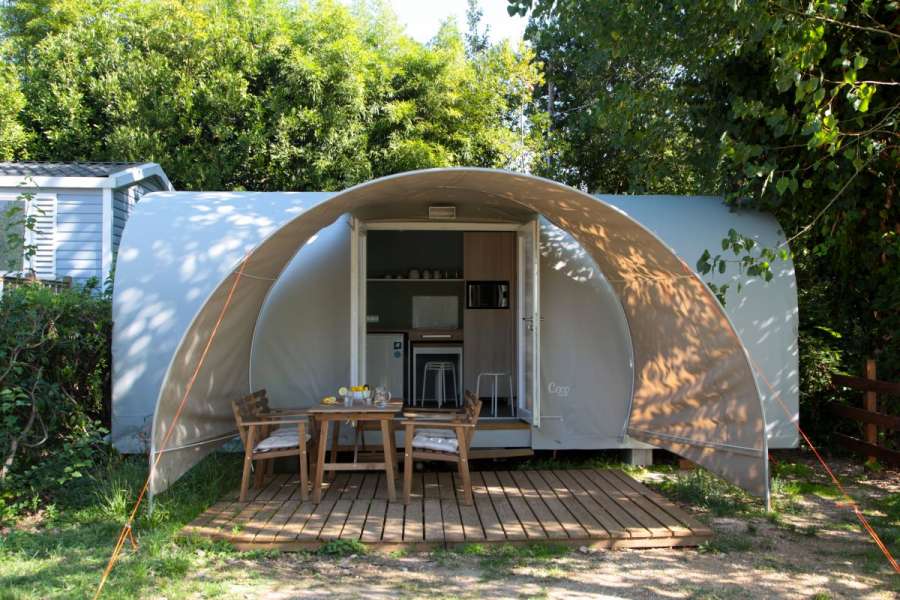 Campingplatz Glamping Gardasee mit Zelt mit Klimaanlage 
