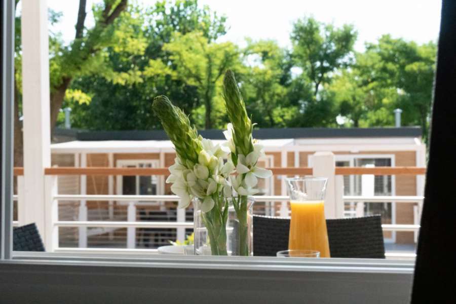 Campingplatz Gardasee mit Mobilheim mit überdachter Terrasse 12