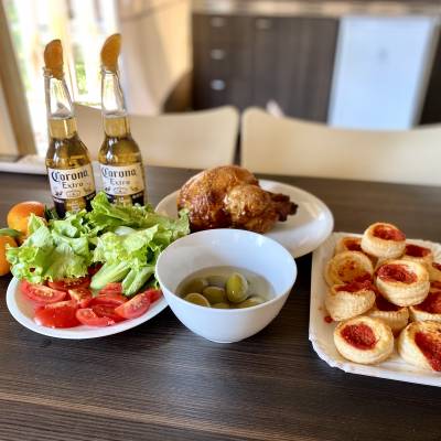 Kitchen is fully equipped with all necessary staff