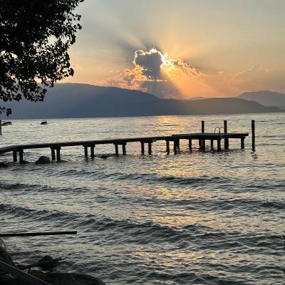 Afscheid nemen in de vroege ochtend van deze fantastische plek 