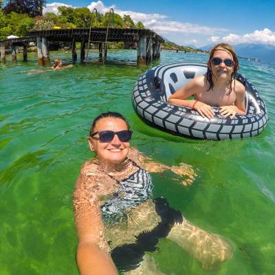 Lake Garda and beach (Camping Europa Silvella)